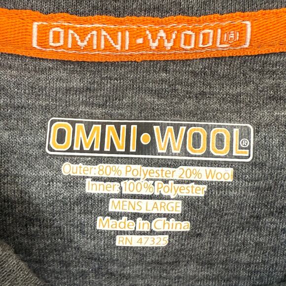 Omni-Wool Baselayer Shirt Size L Wool Blend Crew Neck Double Layer Gorpcore - Picture 6 of 15